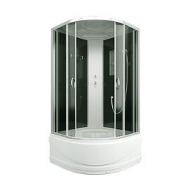 Душевая кабина Erlit 100x100 ER3510TP-C2-RUS стекло тонированное, профиль сатин