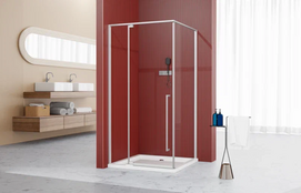 Душевой уголок Esbano 90x90 ESA-90KV-C
 стекло прозрачное, профиль хром, без поддона