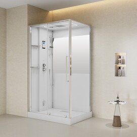 Душевая кабина с паром Esbano ESO PREMIUM 120x90 ESO-AURA-1209ST стекло прозрачное, профиль хром