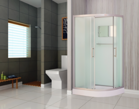 Душевая кабина Esbano Elegancia 115х85 EST-115C (LEFT) без крыши, стекло матовое, профиль хром