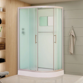 Душевая кабина Esbano Elegancia 115х85 EST-115CR (LEFT) с крышей, стекло матовое, профиль хром