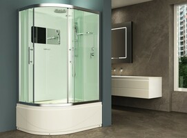 Душевая кабина Esbano Elegancia 120x90 EST-129CRB правая, стекло рифленое, профиль матовый хром