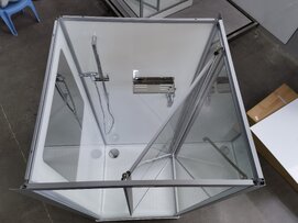 Фото Душевая кабина Esbano Slide 90x90 EST-SLIDE-90CKR стекло прозрачное, профиль матовый хром