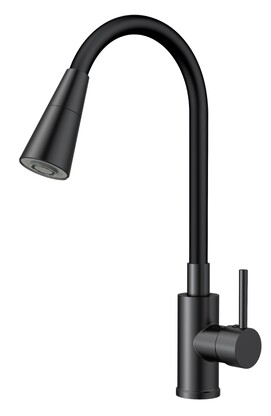 Смеситель для кухни Esko K47BB с гибким изливом, черный