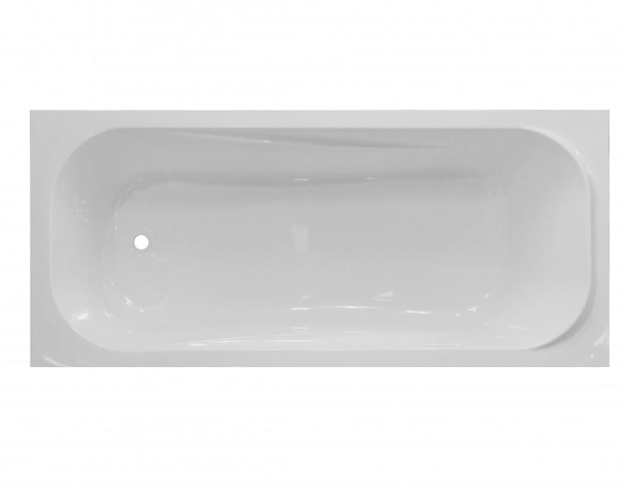 Ванна из литьевого мрамора Эстет Альфа 170x75 ФР-00001751, белая, пристенная, размер 170x75, цвет белый - фото 1