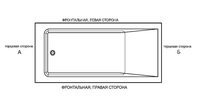 Ванна из литьевого мрамора Эстет Альфа 170x75 ФР-00001751, белая, пристенная, размер 170x75, цвет белый - фото 7