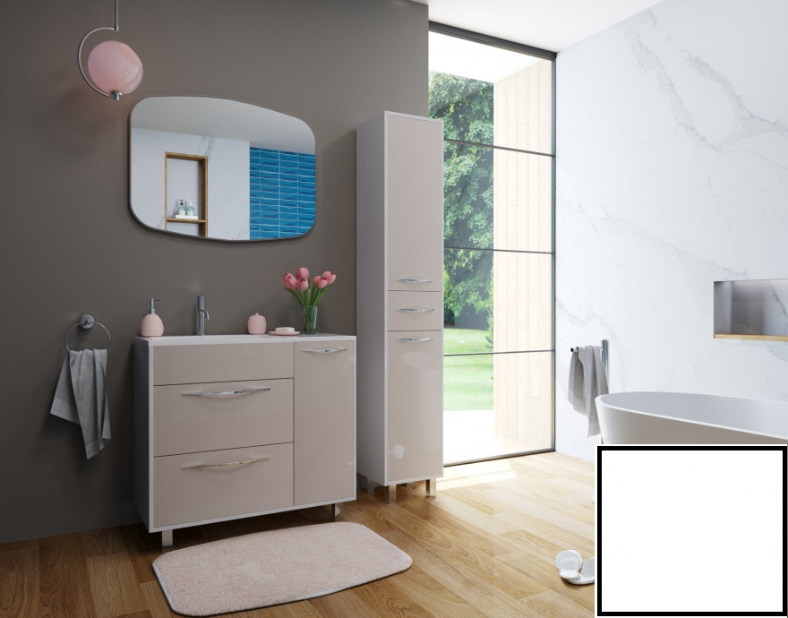 Мебель для ванной комнаты Эстет Barcelona 90 см ФР-00003597
 L 2 ящика 1 дверь напольная