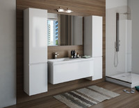 Мебель для ванной Эстет Dallas Luxe (Даллас Люкс)130 подвесная 1 ящ. белая L