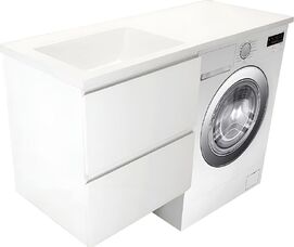 Фото Тумба с раковиной Эстет Dallas Luxe 100 см, подвесная, 2 ящика