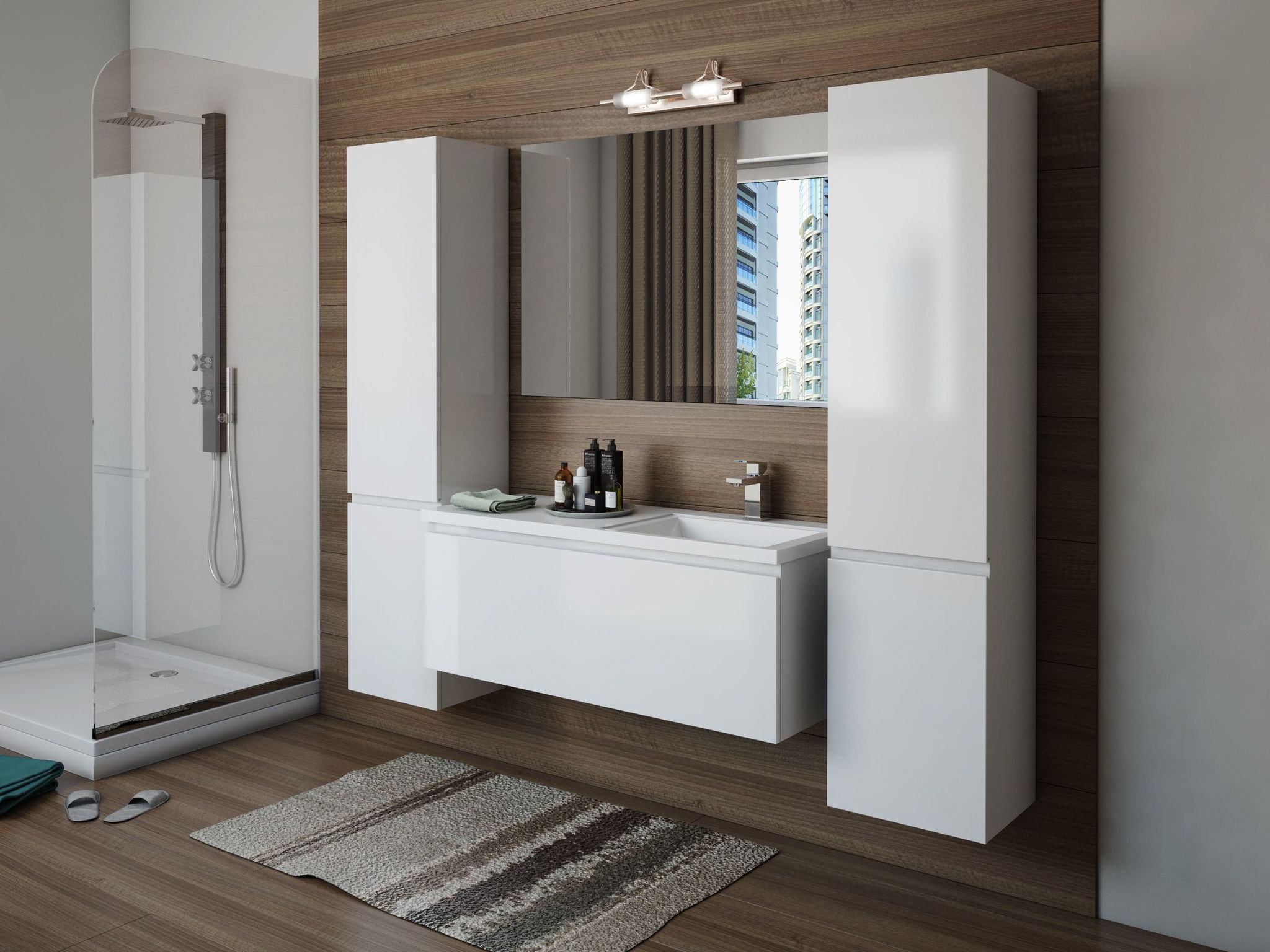 Мебель для ванной комнаты Эстет Dallas Luxe 115 см ФР-00002303 подвесная 1 ящ белая R 38200₽