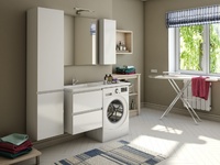Мебель для ванной Эстет Dallas Luxe 150 подвесная L 2 ящика