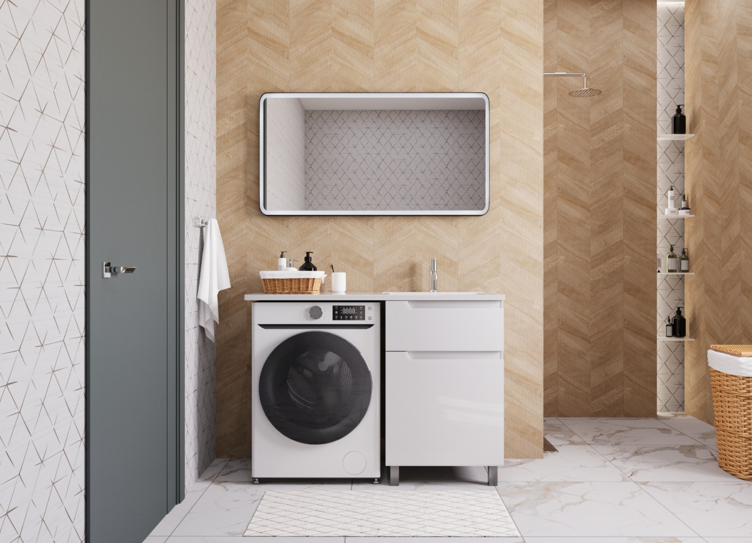 Мебель для ванной комнаты Эстет Dallas Luxe New 120 см напольная белая 31430₽