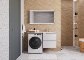 Мебель для ванной комнаты Эстет Dallas Luxe New 120 см подвесная, белая