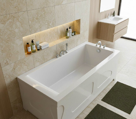Фото Ванна из литьевого мрамора Эстет Delta 180 slim 180x80 ФР-00016273 белая