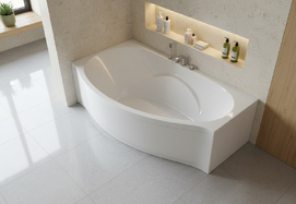 Фото Ванна из литьевого мрамора Эстет Грация L 170x94 ФР-00000629 левая, угловая