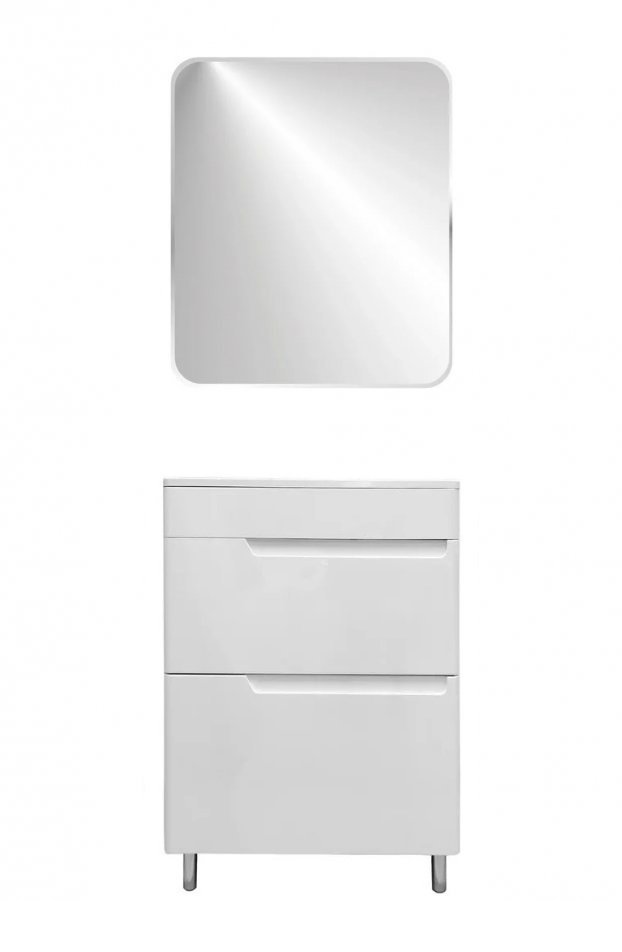 Мебель для ванной комнаты Эстет Kare Luxe 60 напольный 2 ящика, цвет белый - фото 3