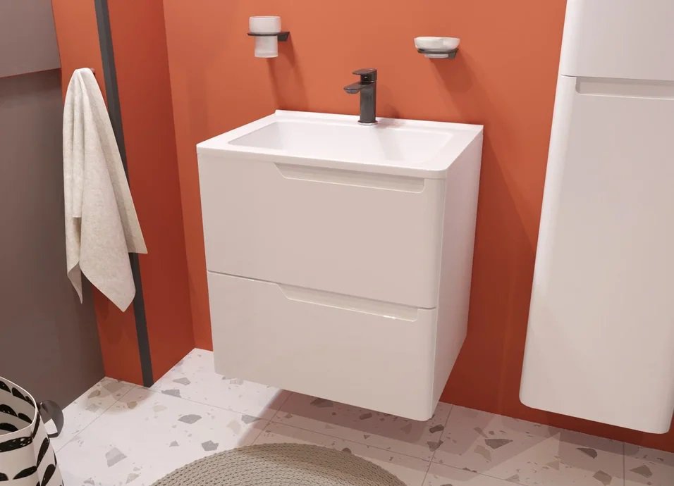 Мебель для ванной комнаты Эстет Kare Luxe 60 подвесной 2 ящика, цвет белый - фото 10