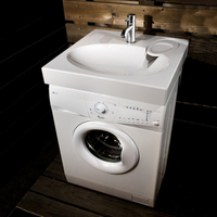 Фото Раковина над стиральной машиной Эстет Lea 60x60 с кронштейнами и мыльницей 4