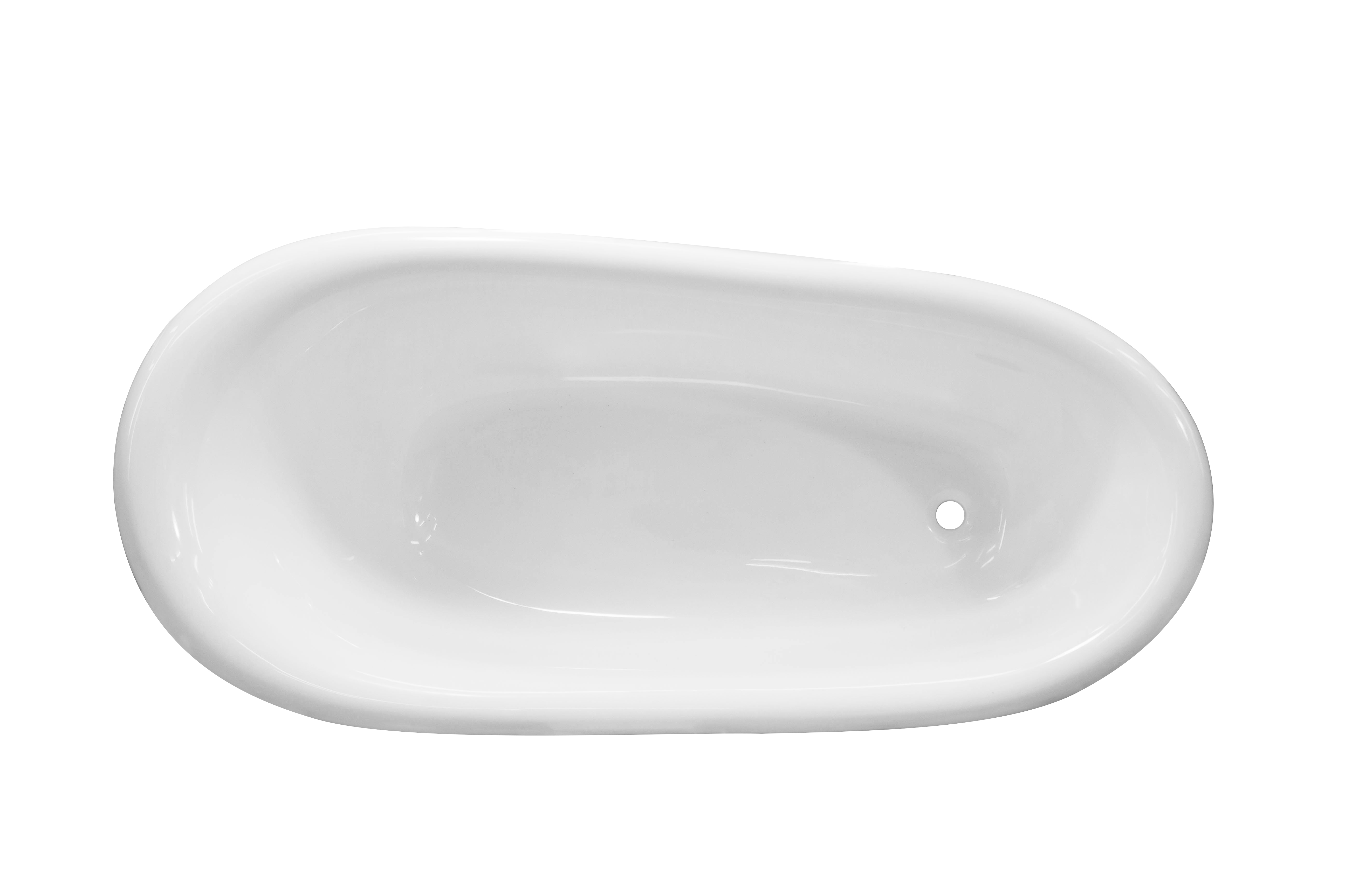 Ванна из литьевого мрамора Эстет Марсель 160x80 ФР-00011772, белая, отдельностоящая, размер 160x80, цвет белый - фото 1
