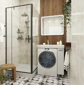 Гарнитур для ванной комнаты Эстет Riga Luxe 80 см напольная с дверцей R