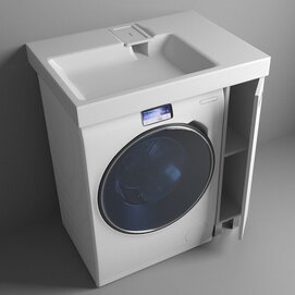 Тумба с раковиной Эстет Riga Luxe ФР-00009658 80х57 (дверца) L