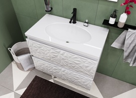 Мебель для ванной комнаты Эстет Vegas Iceberg 80 см белая, подвесная