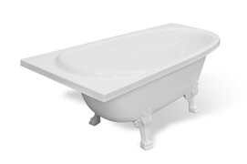 Ванна из искусственного камня Эстет Венеция L 170x80 ФР-00001848, белая, пристенная