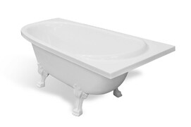 Ванна из литьевого мрамора Эстет Венеция R 170x80 ФР-00002045, белая, пристенная