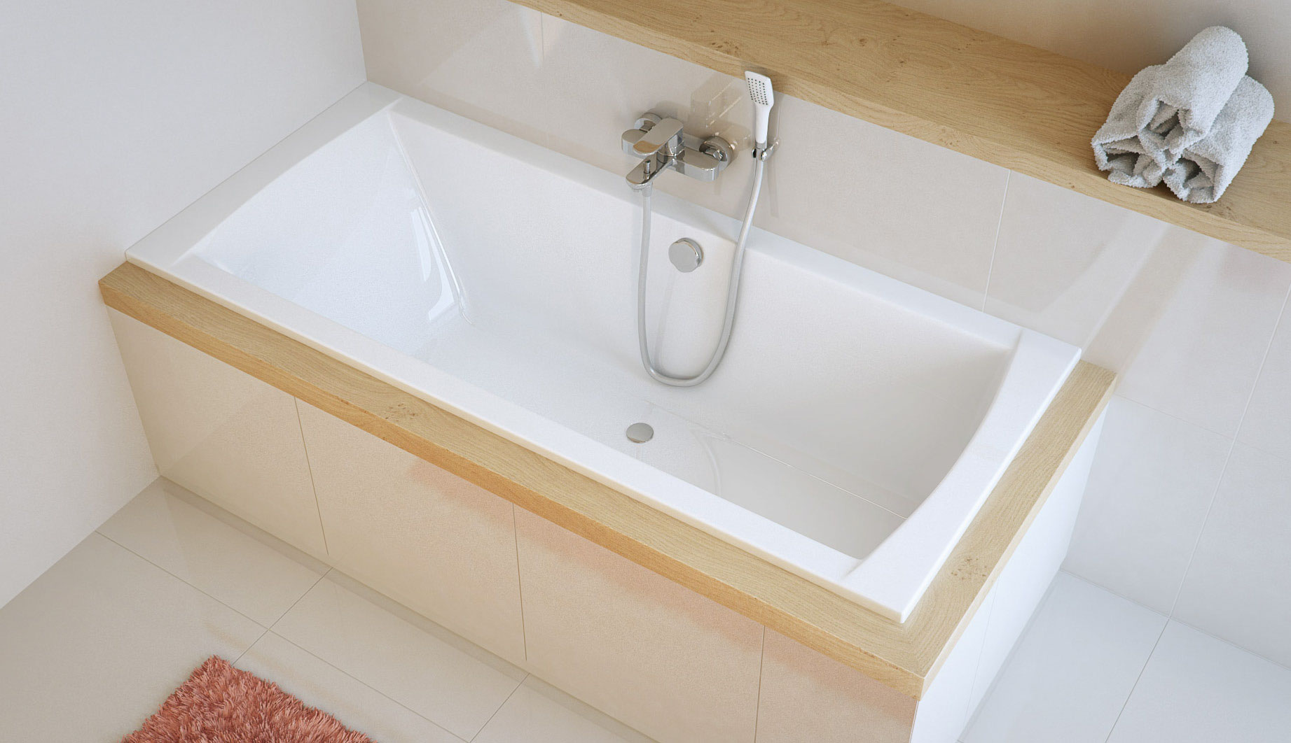 Акриловая ванна Excellent Aquaria Lux 180x80, размер 180x80, цвет белый WAEX.AQU180WH - фото 2