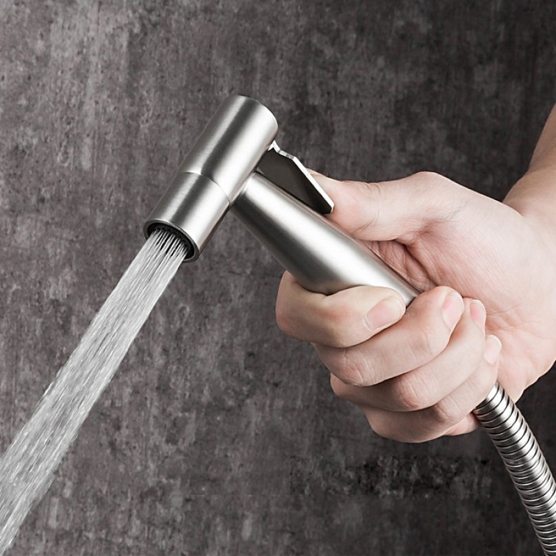 Гигиенический душ со смесителем Fashun A57503 сатин, цвет серый - фото 4