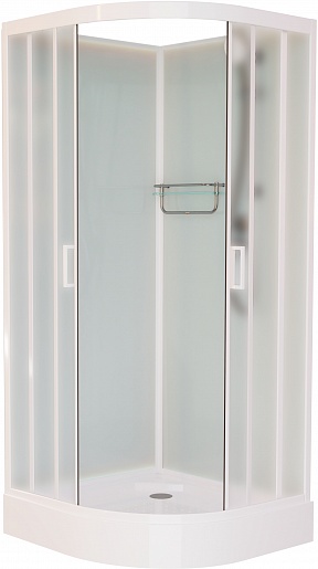 Душевая кабина Frank 100x100 F400 М White без крыши, стекло матовое, профиль белый