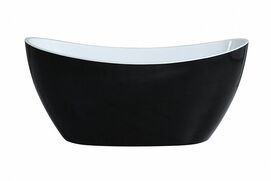 Отдельностоящая ванна Frank 170x75 F6107 White+Black белая с черным