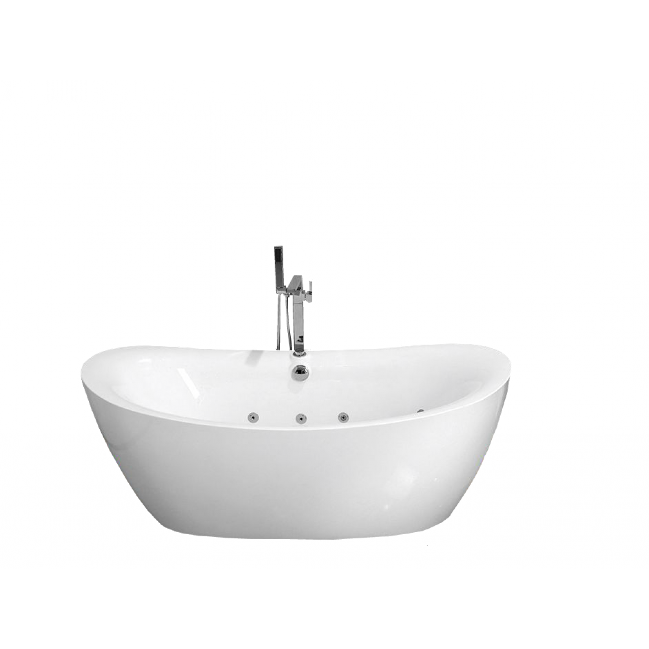 Гидромассажная ванна Frank 180x85 F162 отдельностоящая, белая, размер 180x85, цвет белый