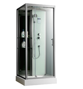 Душевая кабина Frank 90x85 F501 пристенная, стекло прозрачное, профиль хром матовый