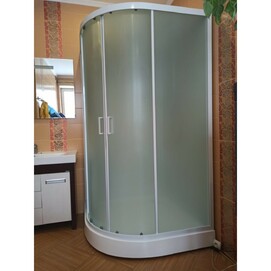 Фото Душевая кабина Frank 90x90 F409 М White стекло матовое, профиль белый