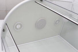 Фото Душевая кабина Frank 90x90 F409 М White стекло матовое, профиль белый