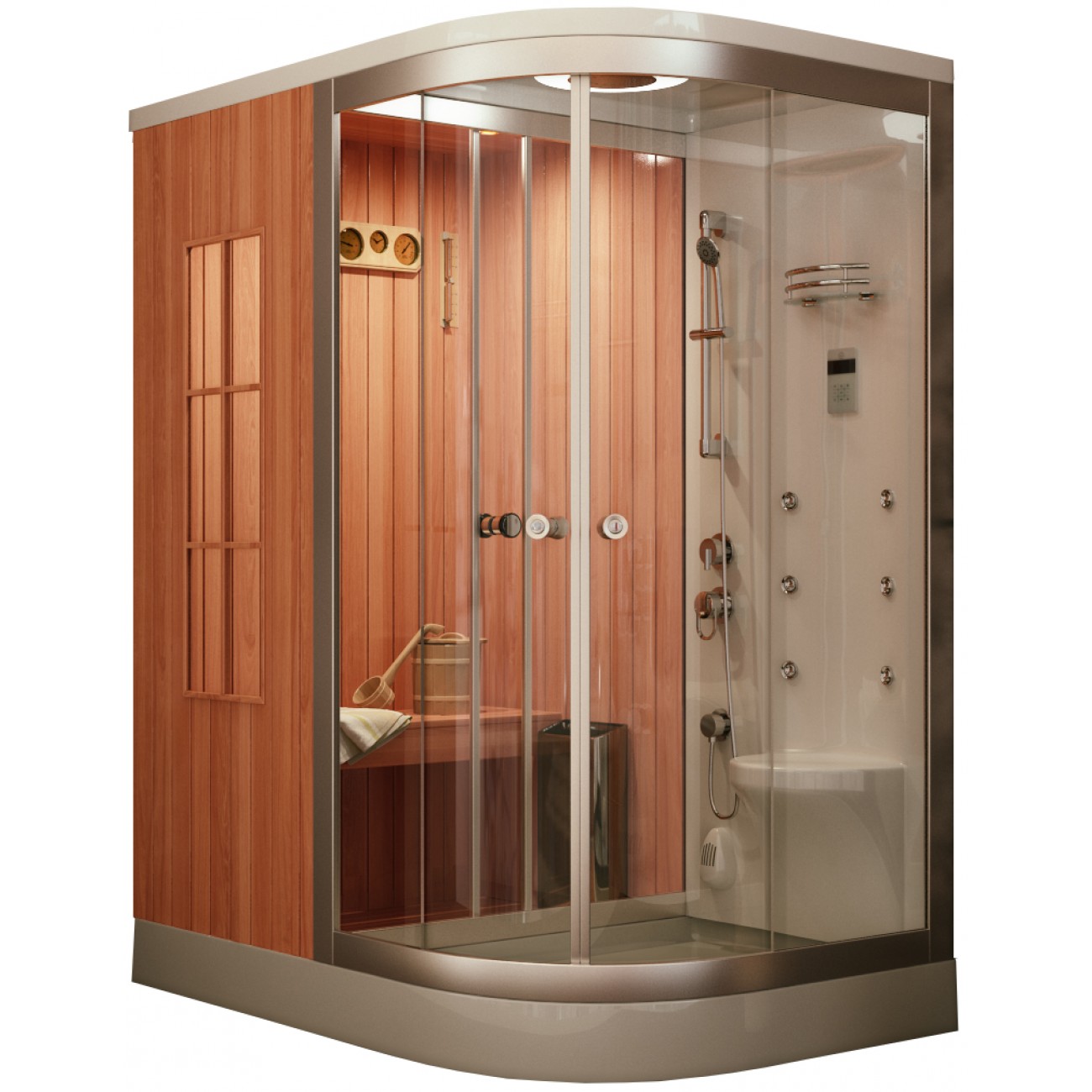 Душевая кабина с финской сауной Frank F-901 L 170x110 410000₽
