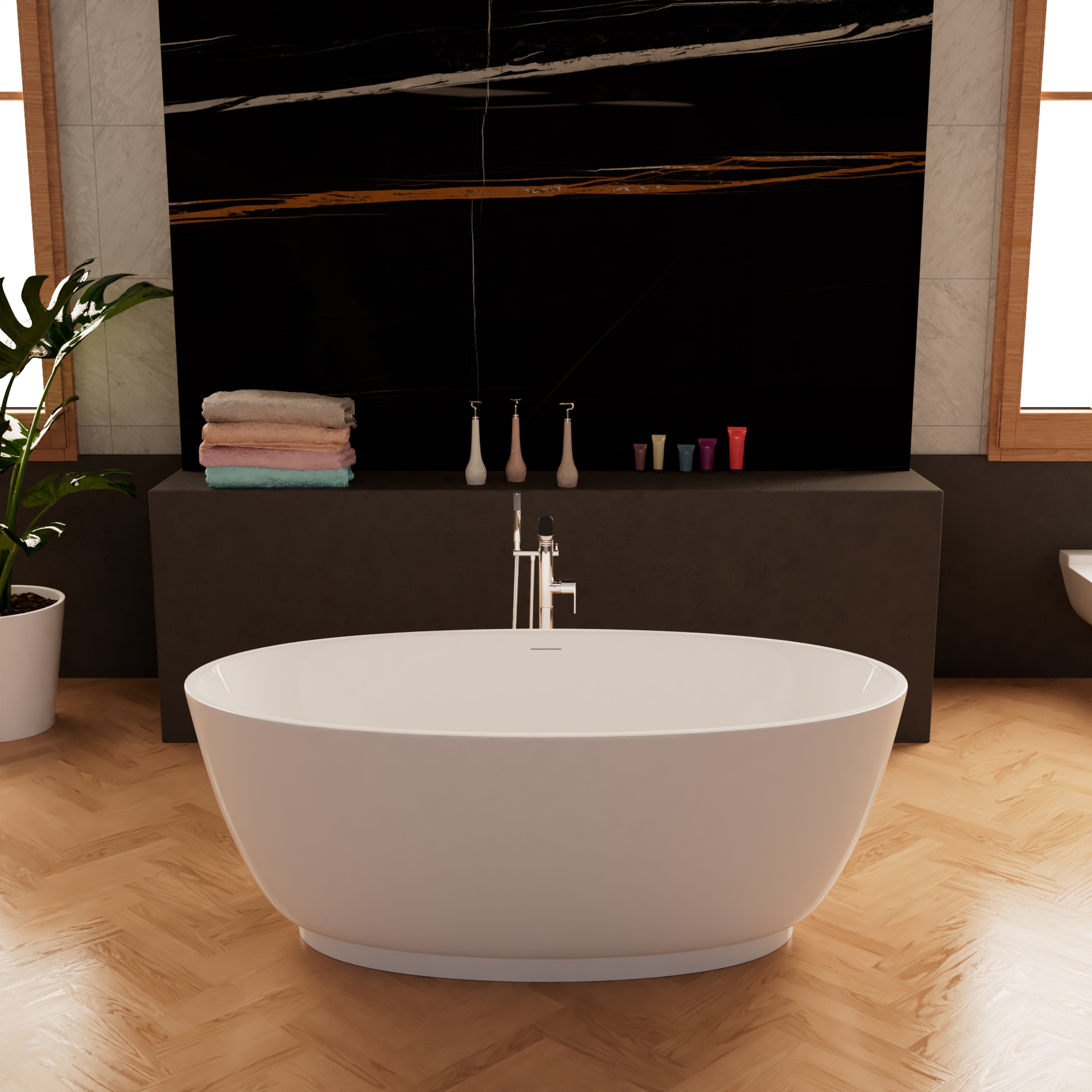 Отдельностоящая ванна Frank 150х80 F6015 белая