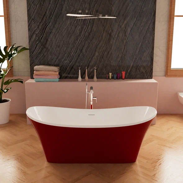 Отдельностоящая ванна Frank 170х75 F6104 White/Red