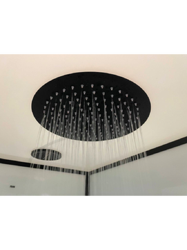 Фото Душевая кабина Frank F412/1L Black 120x80 143009 стекло прозрачное, профиль черный,  с крышей, левая