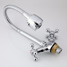 Фото Смеситель для кухни Frap H19 F4319 с гибким изливом и режимом душ, хром