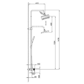 Фото Душевая стойка Frap H203 F24203-9 оружейная сталь