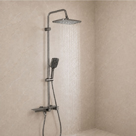 Фото Душевая стойка Frap H203 F24203-9 оружейная сталь