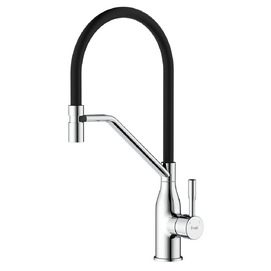 Фото Смеситель для кухни Frap H4497 F4497 с гибким изливом и режимом душ, хром