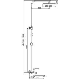 Фото Душевая стойка Frap H802 F24802-6 черная