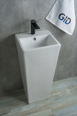 Раковина напольная GID Autonomo Nb147 34x33 белая глянцевая, прямоугольная, керамика