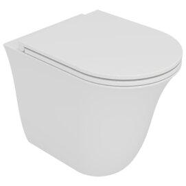 Приставной унитаз GSG Ceramic Design Flut RUFLWC01000PFI белый глянцевый