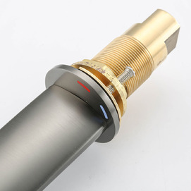 Фото Смеситель для раковины Gappo G52-8 G1052-89 оружейная сталь