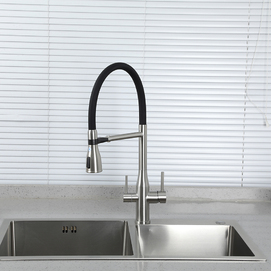 Фото Смеситель для кухни Gappo G99 G4399-75 с гибким изливом, под фильтр, сатин