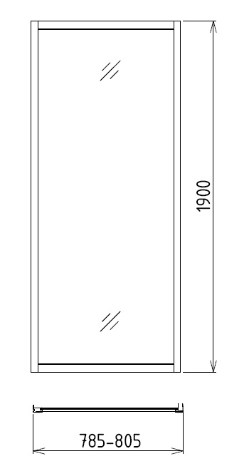 Боковая стенка Gemy 80 см A80 19000₽